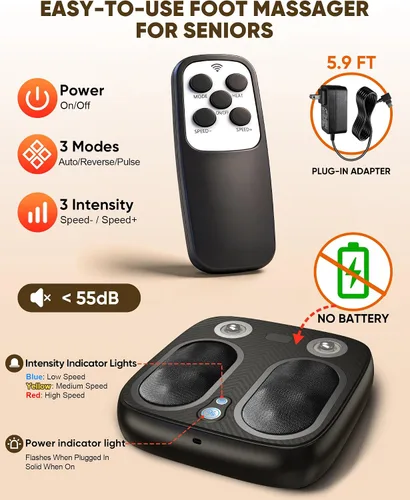 Vista 3 de Masajeador de pies con vibración para fascitis plantar y neuropatía