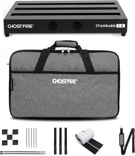 Vista 14 de Pedalera de Guitarra Ghost Fire de Aleación de Aluminio 3.3lb Pedalera de Efectos 22''x12.5'' con Bolsa de Transporte, Serie V (V-STANDARD 2.0)