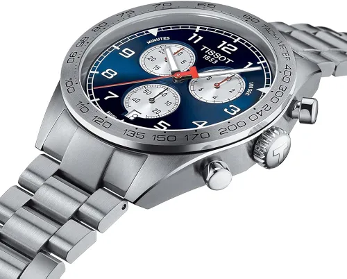 Vista 3 de Tissot PRS516 GTS QTZ CHR SS BL Arab Gris Movimiento de cuarzo