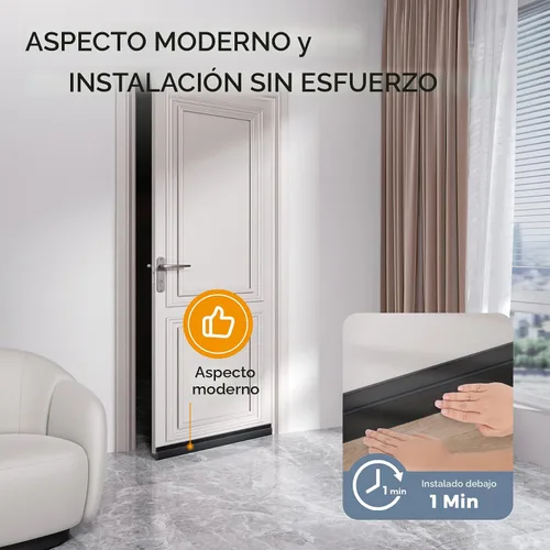 Vista 5 de Grotheory Paquete de 2 topes para puerta, barrido de puerta, sello de Negro