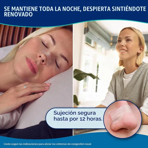 Vista 4 de Breathe Right Tiras nasales transparentes grandes, 30 unidades (el embalaje puede variar) Opens nose and increases nasal airflow, helps reduce