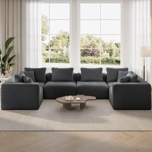 Vista 87 de Novilla - Sofá biplaza modular de 70.8 pulgadas, sofá modular de espacio pequeño, moderno sofá de nube con soporte Smarts Coil®, sofá seccional sin