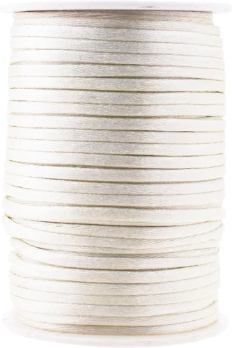 Vista 117 de Mandala Crafts Cordón de satén de cola de rattail de 0.02 in para nudos chinos de macramé