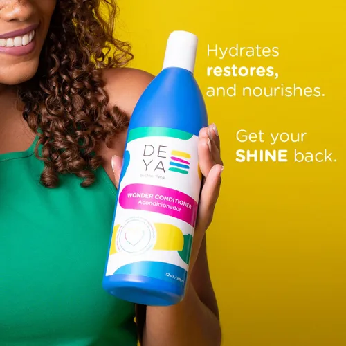 Vista 3 de Acondicionador DEYA Wonder, hidrata restaura y proporciona brillo. Hidrata Acondiciona y Provee Brillo Para Todo Tipo de Cabello. (16 oz)