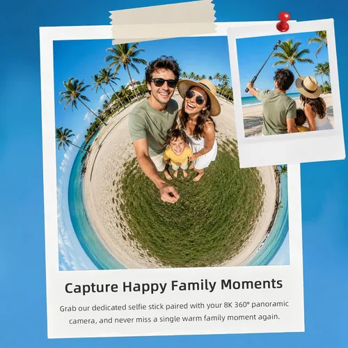 Vista 5 de Trípode de cámara de acción Selfie Stick de 68" para GoPro, DJI