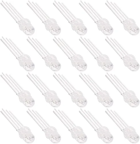 Vista 10 de Othmro 10 unids verde LED diodo luces claro redondo transparente super brillante iluminación bombilla lámparas componente electrónico diodos