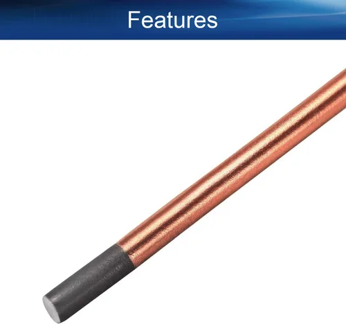 Vista 3 de Bettomshin Cobre recubierto de carbono 0.236x13.976 in carbono Gouging Varillas Copperclad Electrodos 2 unids