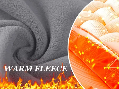 Vista 3 de KEFITEVD Chamarras tácticas de forro polar para hombre, con cremallera completa, casual, para invierno, abrigada, con múltiples bolsillos