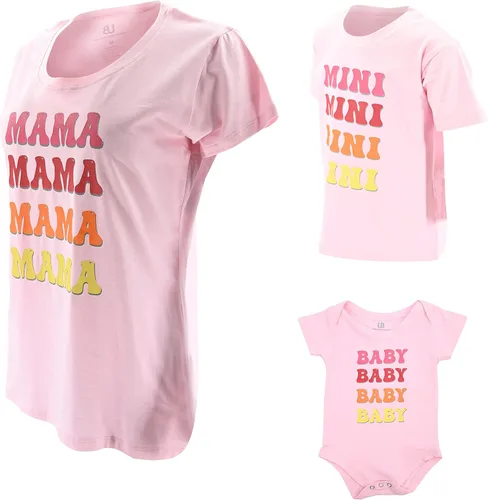 Vista 2 de Unique Baby Mommy and Me Camisas You are My Sunshine Blanco