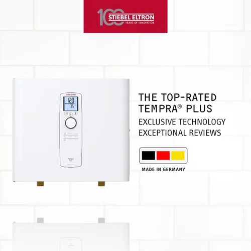Vista 9 de Stiebel Eltron Calentador de Agua Sin Tanque – Tempra 12 Plus – Eléctrico, Agua Caliente a Pedido, Eco, Blanco Made in Germany; 50A breaker, 50A