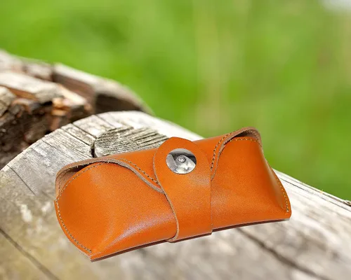 Vista 2 de DK86 Genuine Leather Glasses Case Sunglasses Pouch Eyeglass Case for Men and Women