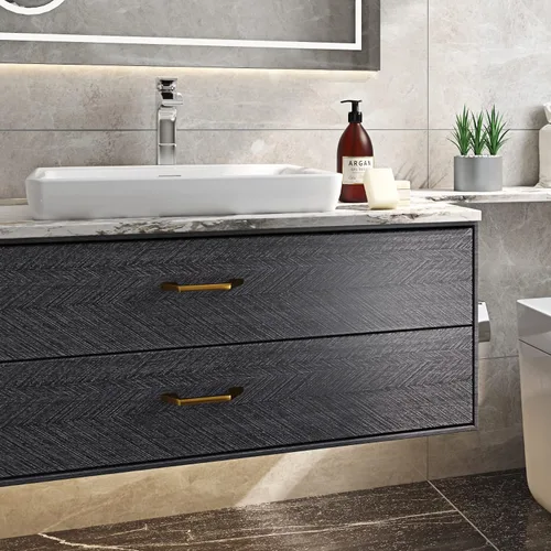 Vista 3 de Livelynine Papel adhesivo de grano de madera de carbón para encimeras de escritorio, impermeable, autoadhesivo, papel tapiz de mesa de cocina