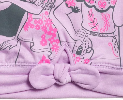 Vista 5 de Disney Encanto Mirabel Luisa Isabela - Conjunto de sudadera con capucha y leggings de forro polar con lentejuelas para niños pequeños a niños grandes