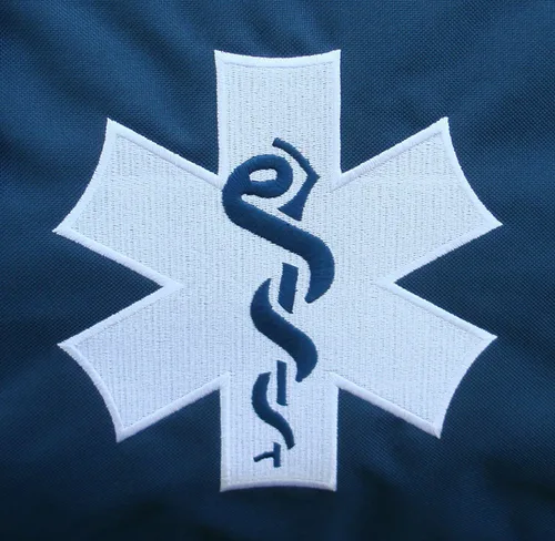 Vista 8 de Lightning X First Responder EMS - Bolsa de equipo de extracción de rescate médico con nombre bordado personalizado, Azul Patchwork