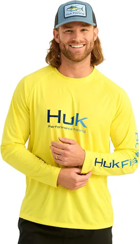 Vista 23 de HUK Camiseta de pesca de manga larga ventilada Pursuit para hombre (+30 UPF)