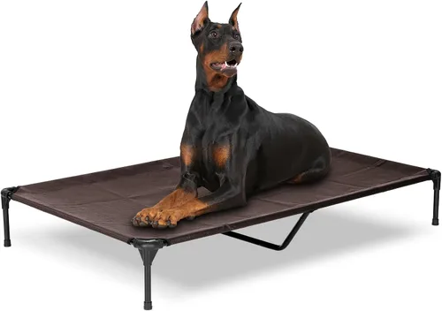 Vista 17 de Cama Elevada para Perros para Exteriores, Catre Elevado para Perros Medianos con Malla Lavable, Cuna Refrescante para Mascotas a Prueba de Mordidas