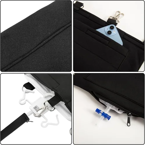 Vista 4 de Foley - Soporte para bolsa de catéter de 67.6 fl oz, fundas para bolsa de catéter con cremallera y correa ajustable, impermeable y discreto