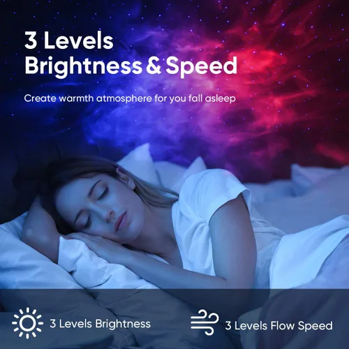 Vista 6 de Proyector de estrellas, proyector de galaxia con nube de nebulosa LED, proyector de luz de estrella con control remoto para niños y adultos