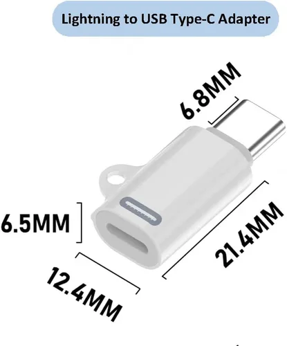 Vista 8 de Paquete de 2 adaptadores de carga USB-C compatibles con iPhone 15/15Plus/15Pro/15 Pro Max, Pad Air i OS y más dispositivos tipo C, carga tipo C