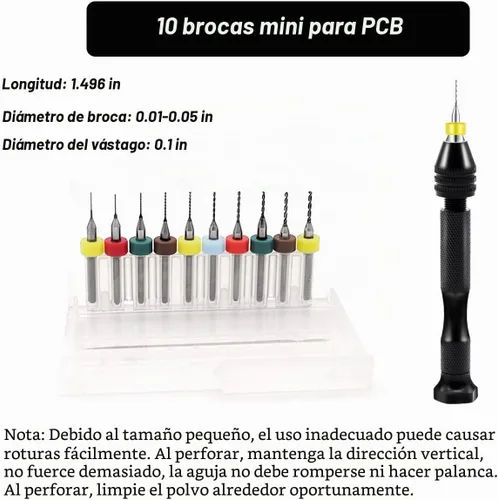 Vista 4 de Dianrui - Juego de 60 brocas y taladro manual de tornillo de banco de pines