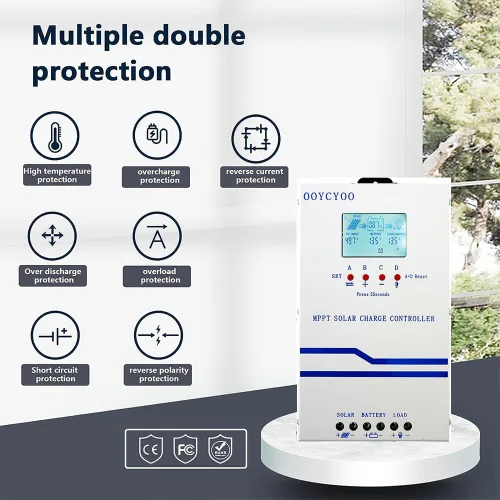 Vista 7 de Controlador de carga solar 40A MPPT 12V 24V 36V 48V Controlador 40amp Regulador de carga solar MPPT 160V con pantalla LCD Funciona con AGM, Gel