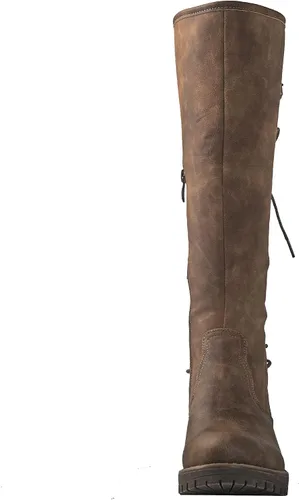 Vista 4 de GLOBALWIN - Botas de combate de equitación altas con cordones para mujer, cómodas botas góticas de motocicleta para mujer con cremallera y tacón