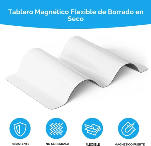 Vista 3 de MaxGear Pequeña hoja magnética de borrado en seco para refrigerador, pizarra blanca de nevera para cocina, organizador y planificador de pizarra
