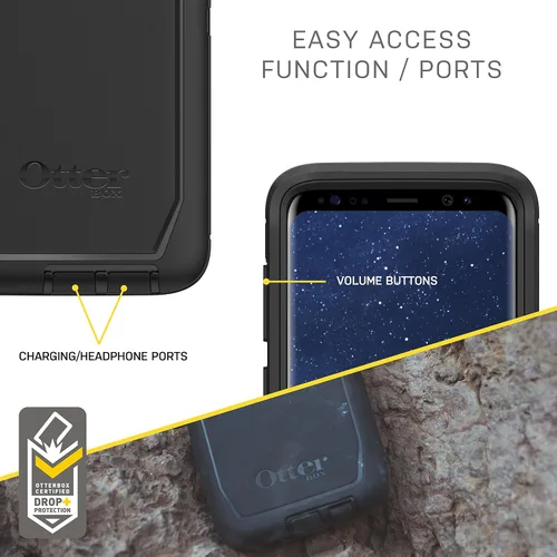 Vista 5 de OtterBox 77-54519 Defender Series Funda para Samsung Galaxy S8 solamente (protector de pantalla no incluido)