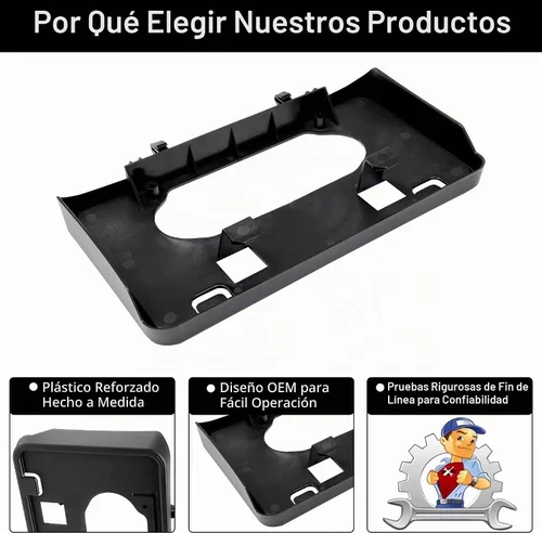 Vista 4 de Soporte de matrícula, soporte para placa frontal, apto para Ford F150 09-14 Marco de matrícula, almohadilla para parachoques de matrícula, soporte