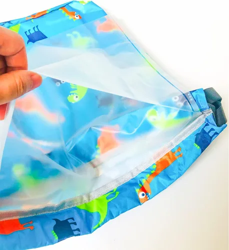 Vista 5 de Mochila ligera con cordón para gimnasio, bolsa de natación, bolsa de yoga, impermeable, mochila de playa, mochila deportiva para mujeres, hombres