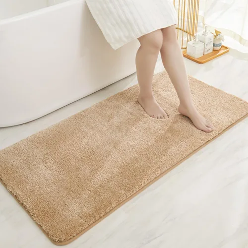 Vista 27 de COSY HOMEER Alfombras extra gruesas para el baño, tapetes de baño antideslizantes, tapete de felpa suave, peludo y 100% micro poliéster, tapete
