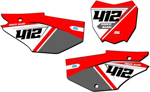 Vista 3 de 2013-2018 CRF 125 SG65 Custom MX matrículas Senge Graphics Kit compatible con Honda