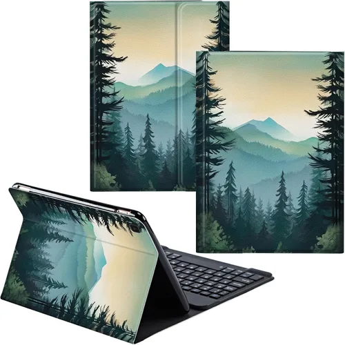 Vista 48 de Funda para Samsung Galaxy Tab S6 Lite 2022/2020 Teclado inalámbrico desmontable y cubierta de cuero PU Funda protectora para Samsung Galaxy Tab S6