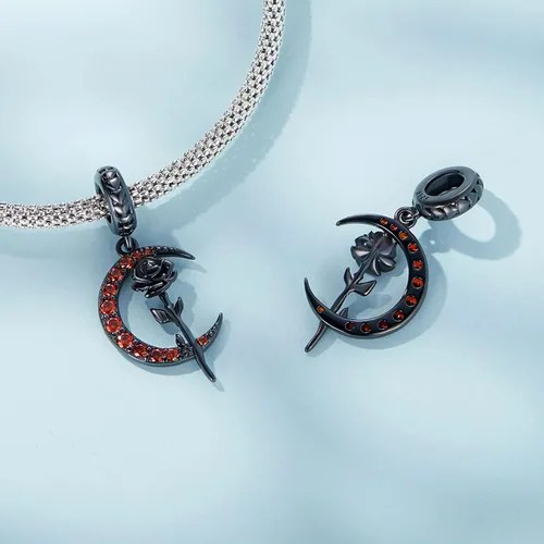 Vista 7 de Abalorios de plata de ley para pulseras, collares, familia para siempre, circonita cúbica, regalo de joyería para mujeres