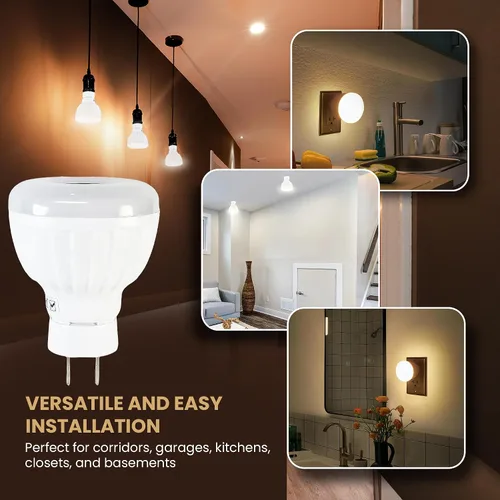 Vista 6 de Sensor de movimiento brillante de 5 W, luz nocturna enchufable, salida de CA, color blanco frío, 6500 K, lámpara LED automática activada por