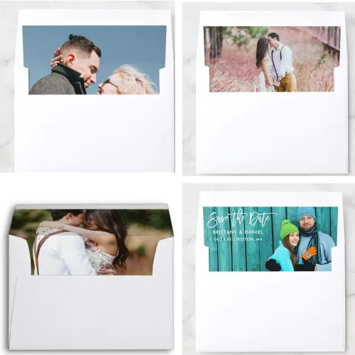 Vista 8 de Supla 150 sobres de invitación A7 en blanco autoadhesivo de 5 1/4 x 7 1/4 de 95 libras. Papel para bodas, invitaciones de ducha, anuncios de correo