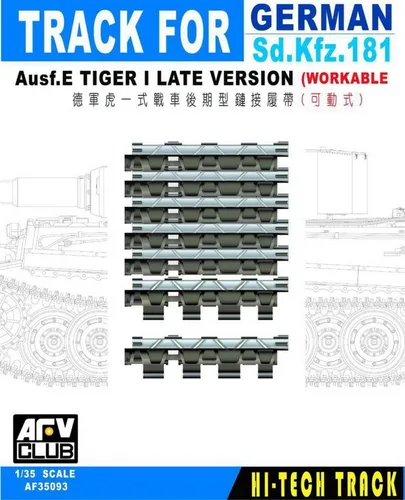 Vista 3 de Tiger I Versión tardía SdKfz 181 Ausf E Enlaces de pista viables 1-35 AFV Club
