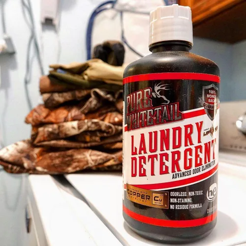 Vista 3 de Pure Whitetail Detergente eliminador de olores para ropa de caza, fórmula de control de olor para ropa de caza de ciervos, apto para lavadora,