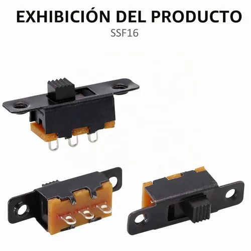 Vista 3 de Interruptor deslizante Montaje en panel 3 Pasador de soldadura ON/OFF 2 Posiciones 50Pcs