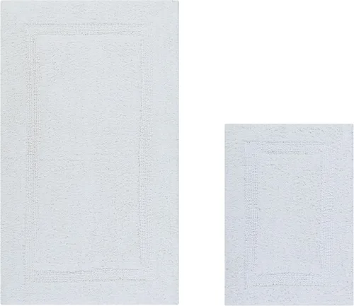 Vista 40 de Better Trends Alfombra de Inodoro en Forma de U Cubierta de Asiento de Inodoro de Lujo 100% Algodón Absorbente de Agua, Cubierta de Tapa Reversible