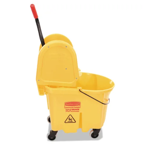 Vista 5 de Sistema de trapeador WaveBrake de alto rendimiento con escurridora a presión, de Rubbermaid Commercial, Negro, 1