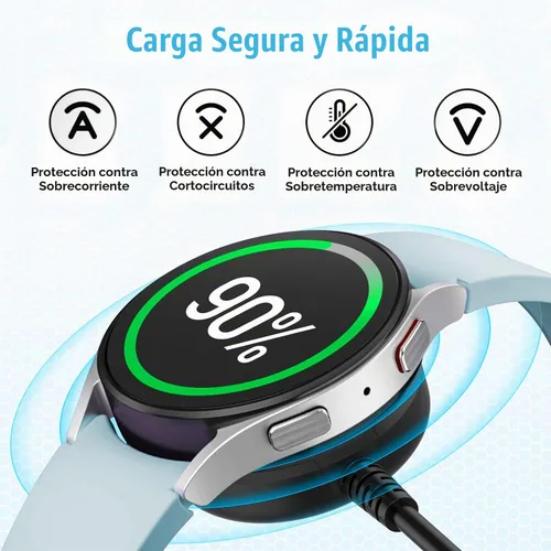 Vista 5 de Reemplazo Samsung Galaxy Watch 8/7/6/5/4/3/2 Cable de carga rápida
