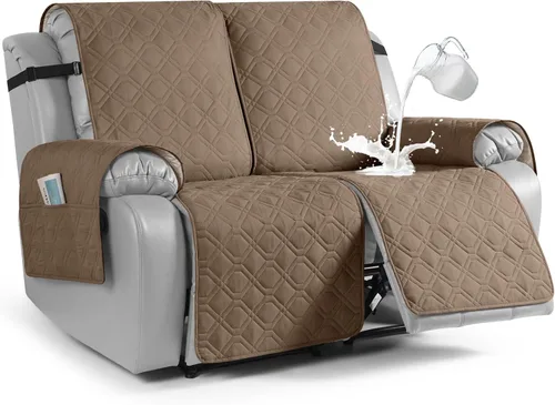 Vista 31 de VANSOFY Funda impermeable para sofá reclinable, lavable, funda para sofá reclinable de 1 pieza, protector de muebles con correas elásticas, bolsillo
