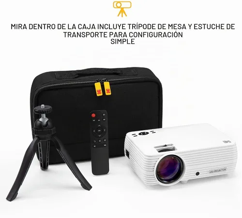 Vista 6 de KODAK FLIK X7 HD Proyector de cine en casa, 720p, trípode y estuche