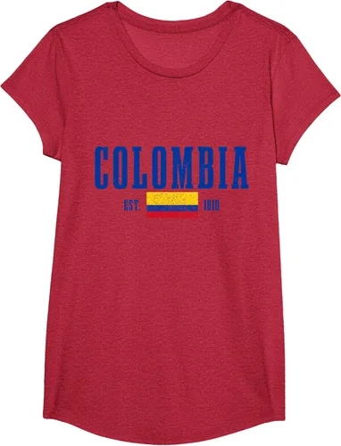 Vista 52 de Colombia Est. 1810 - Camiseta de Colombia Vintage, Negro, S