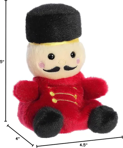 Vista 5 de Aurora® Adorable Palm Pals™ Marius Nutcracker™ - Animal de peluche, diversión de bolsillo, juego sobre la marcha, rojo, 5 pulgadas