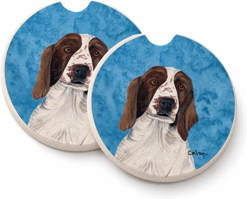 Vista 70 de Caroline's Treasures SS4767-BUCARC - Juego de 2 portavasos para automóvil, diseño de bulldog inglés, absorbentes para automóvil, portavasos