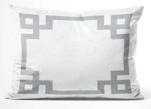 Vista 22 de Funda de almohada rectangular con cremallera en un lado impreso de 12 x 16 pulgadas, color blanco y rosa intenso Rosa fucsia