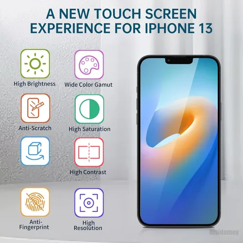 Vista 5 de Para iPhone 13 Reemplazo de pantalla 6.1 '' con auricular Sensor de proximidad LCD táctil Pantalla Full HD digitalizador Marco Asamblea Sensor
