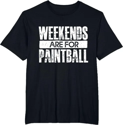Vista 25 de Weekends Are For Paintball - Camiseta de paintballer, Negro